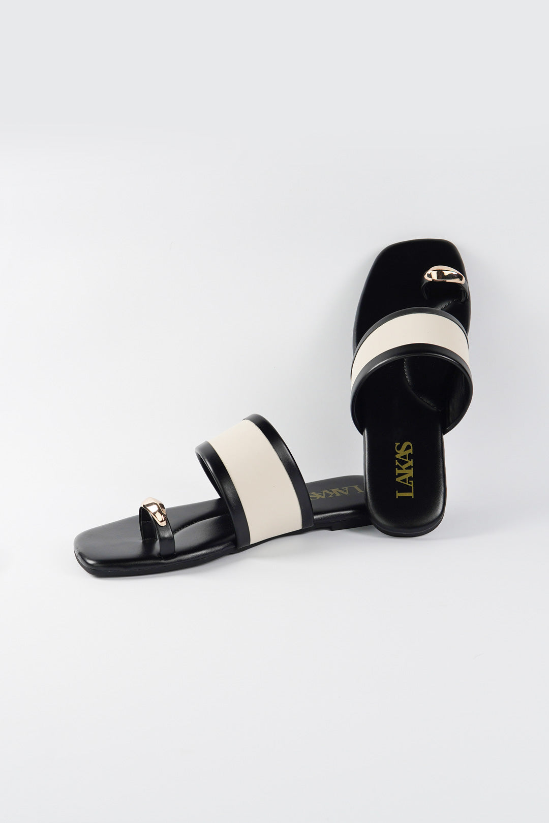 Regal Step Slides - Black & Beige