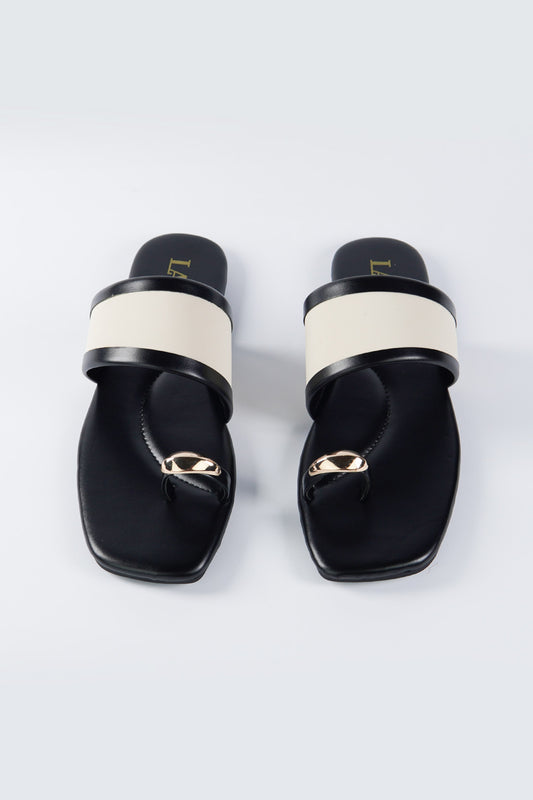 Regal Step Slides - Black & Beige