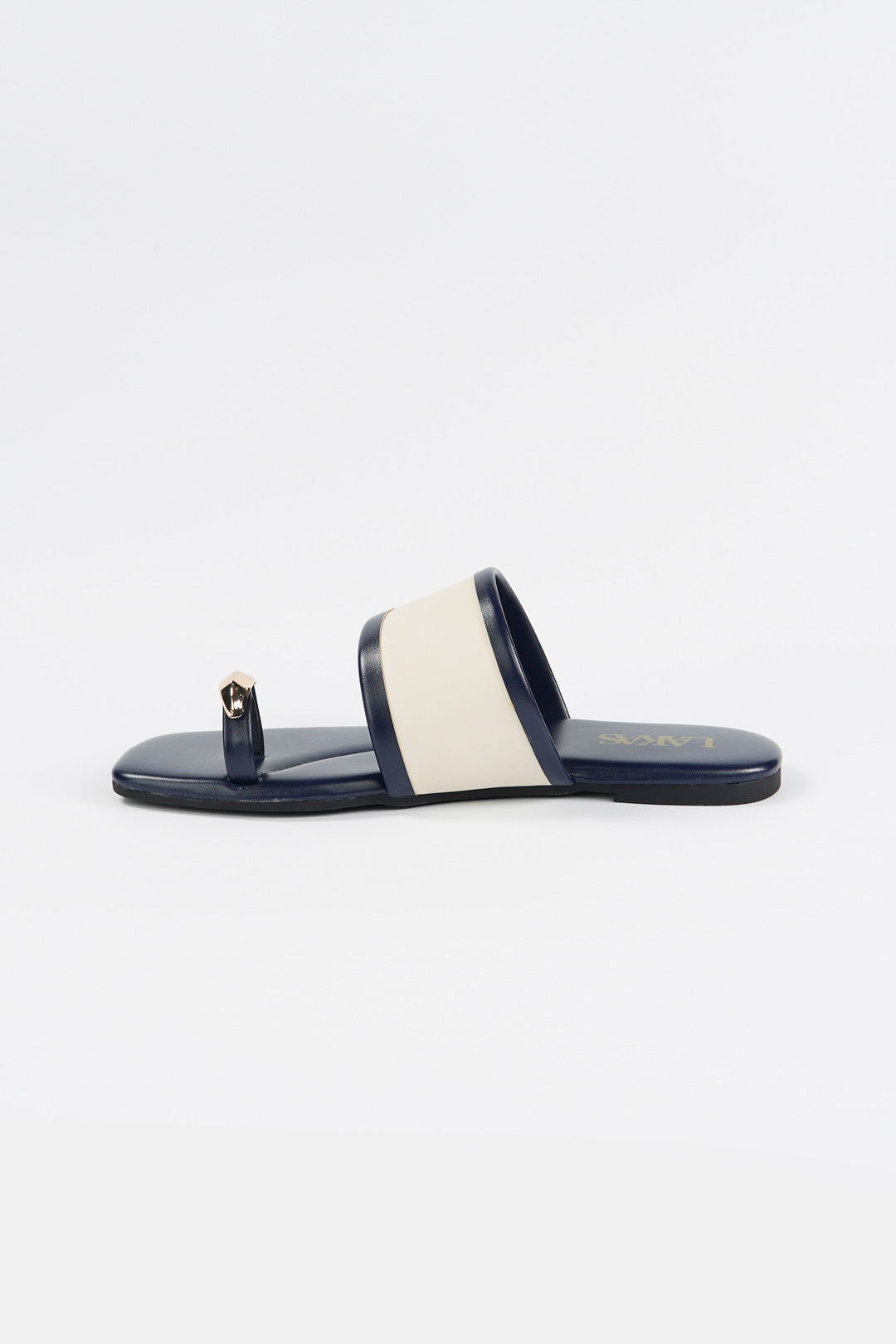 Regal Step Slides - Navy & Beige